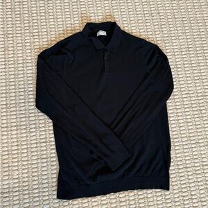 Frank and Oak Men's Black Polo Sweater